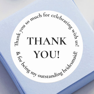 Rond Merci de mariage Favor Sticker de mariage