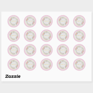 Rond Merci floral pour votre cycle d'achat - Sticker