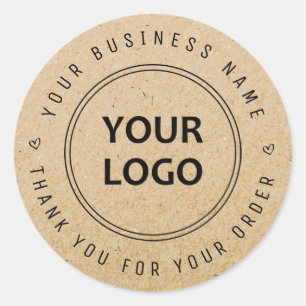 Rond merci logo personnalisé entreprise Sticker