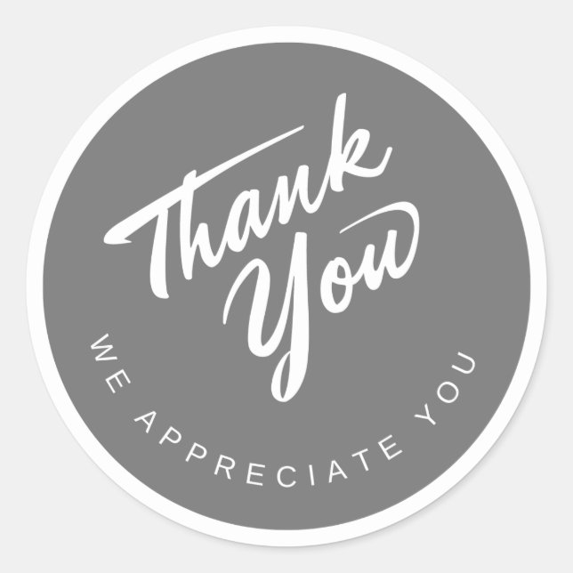 Rond Merci Nous Vous Apprécions Sticker (Devant)