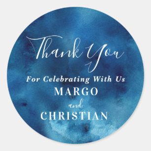 Rond Merci pour célébrer avec nous Sticker Mariage
