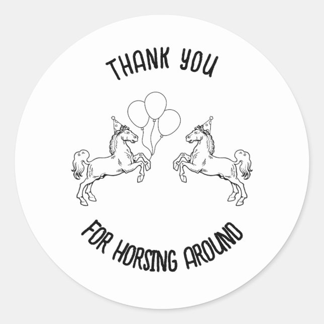 Rond Merci Pour La Chasse Autour D'Un Sticker (Devant)