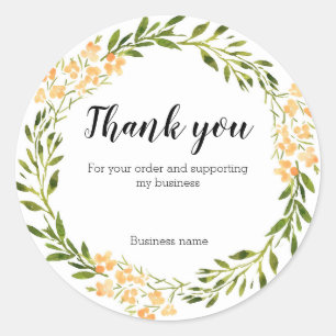 Rond merci pour la commande floral wrath sticker person