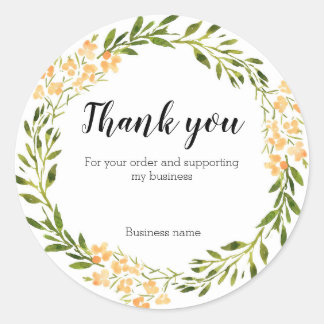 Rond merci pour la commande floral wrath sticker person