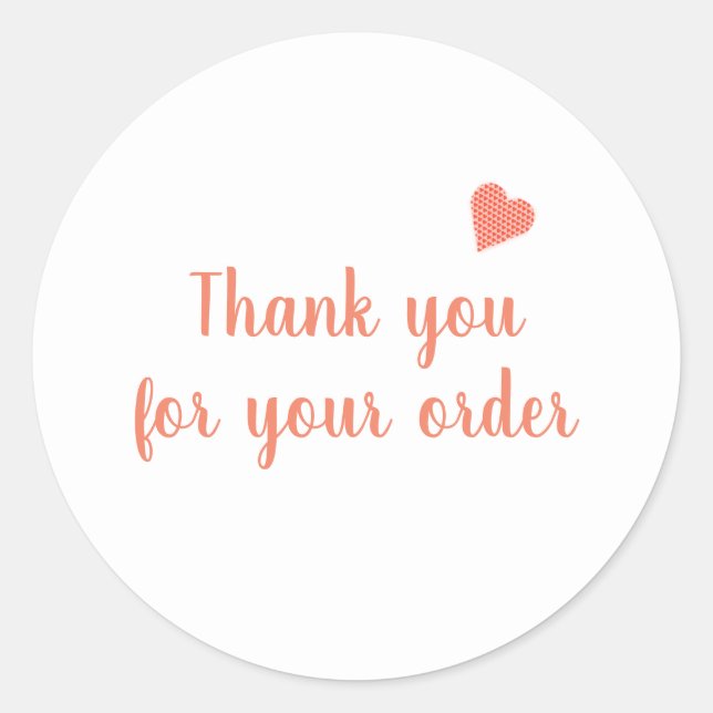 Rond Merci Pour Votre Sticker De Commande (Devant)