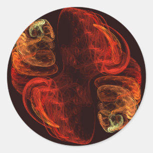 Rond Métamorphose Sticker Abstrait Art Round