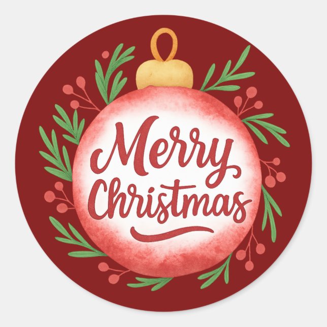 Rond Mini Christmas Sticker Set – Festive Holiday Sayin (Devant)