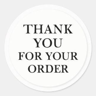 Rond Minimal thanks for your order sticker