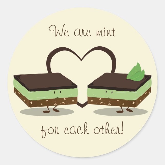 Rond Mint Love Nanaimo Bars | Sticker (Devant)