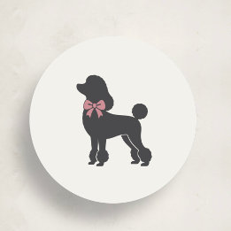 Rond Modern Neutral Poodle Seal Sticker