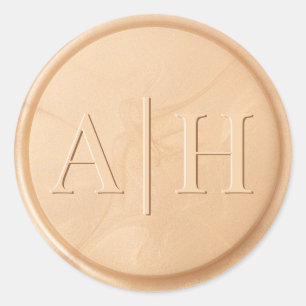 Rond Monogramme Date Sticker pour le phoque ivoire