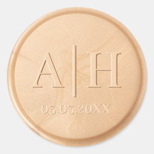 Rond Monogramme Date Sticker pour le phoque ivoire