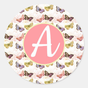 Rond MONOGRAMME PERSONNALISÉ DU Sticker GLOSSEUR À BOUT