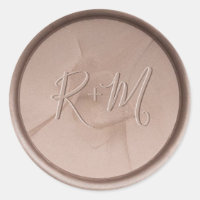 Monogramme Sticker initial de cire de brume