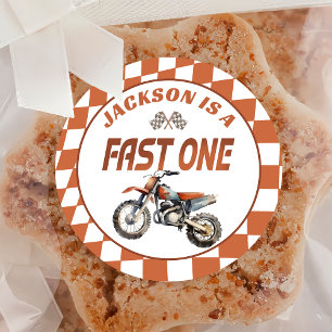 Rond Moteur Dirt Bike Fast One 1er Anniversaire Sticker