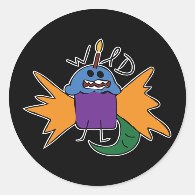 Rond Muffin sauvage - Sticker (Devant)