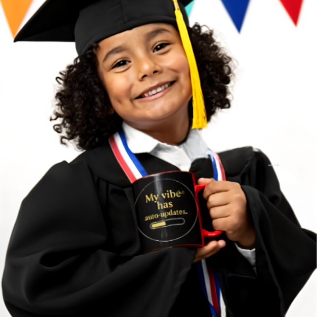 Rond My vibe has auto-updates – Funny Sticker (Créateur téléchargé)