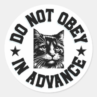 Rond Ne pas obéir à l'avance Sticker Chat