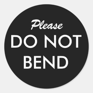 Rond Ne pas plier Sticker