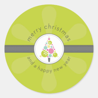 Rond NOËL STICKER :: arbre à spotty moderne 3