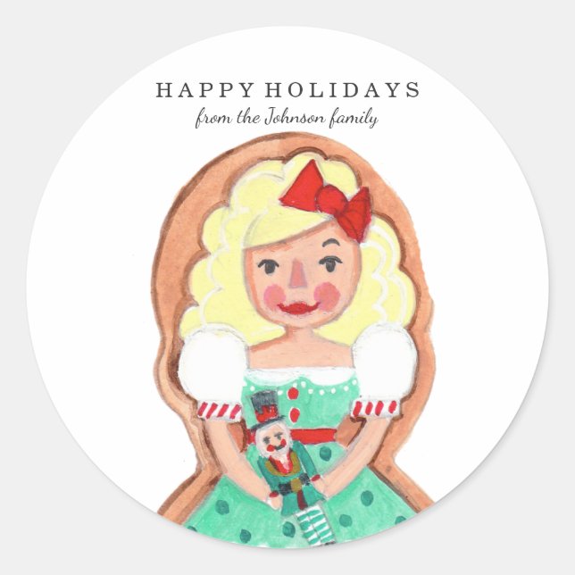 Rond Noisette de Noël Clara | Sticker (Devant)