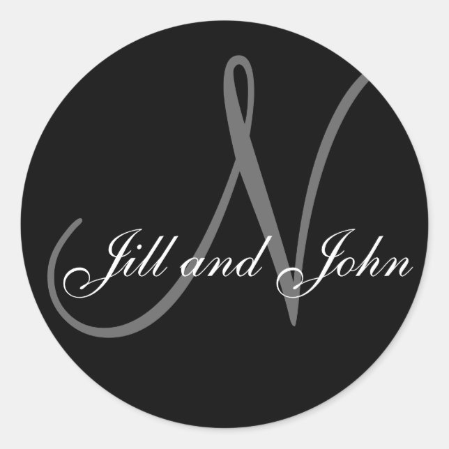 Rond Nom Initial "N" plus Sticker de prénom (Devant)