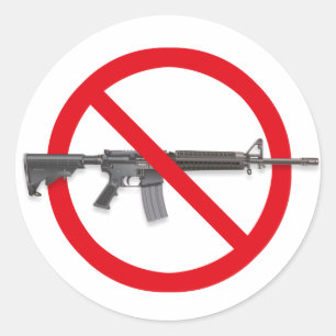 Rond Non Aux Armes D'Assaut - Sticker De Contrôle Des A
