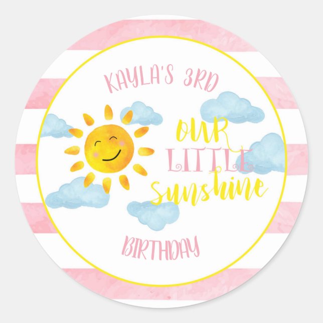 Rond Notre Petit Sticker Privilégié Sunshine (Devant)