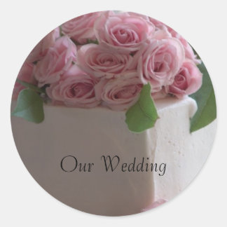 Rond Notre Sticker Mariage, Gâteau Mariage
