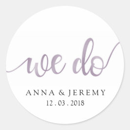 Rond Nous Faisons Merci Purple Mariage Sticker