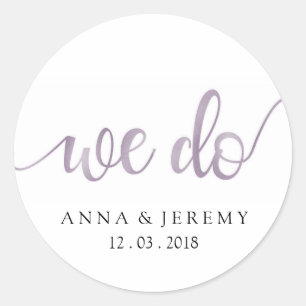 Rond Nous Faisons Merci Purple Mariage Sticker