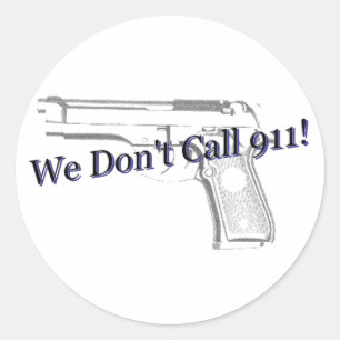 Rond Nous n'appelons pas Sticker 911