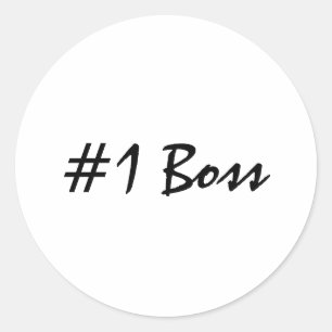 Rond Numéro 1 Sticker Classic Round tendance Boss
