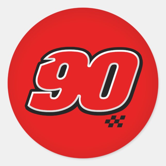 Rond Numéro 90 - Sticker (Devant)