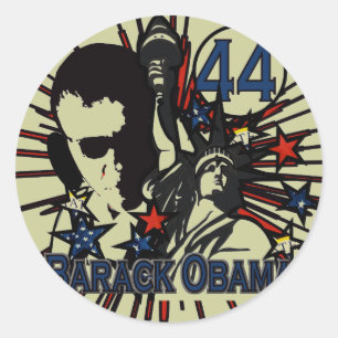 Rond Obama Sticker -