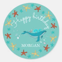 Ocean Party | Joyeux Sticker Monogram Anniversaire