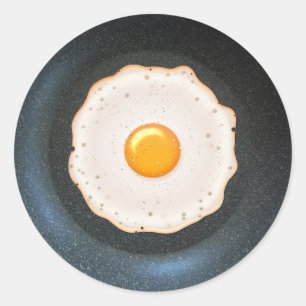 Rond Oeuf frit en poêle - Sticker