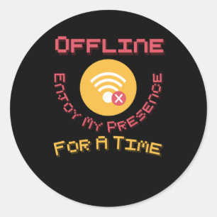Rond Offline Profitez De Ma Présence Pour Un Sticker Te