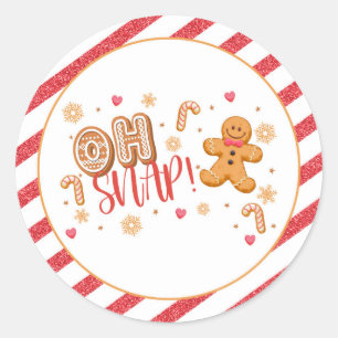 Rond Oh Snap Our Little Cookie Sticker - WH - Garçon