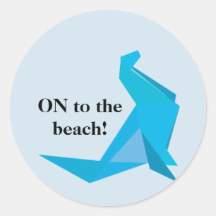 Rond On to the beach Sticker