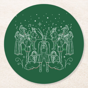 Rond Onzième jour du livre de Noël Dessous de verre / V