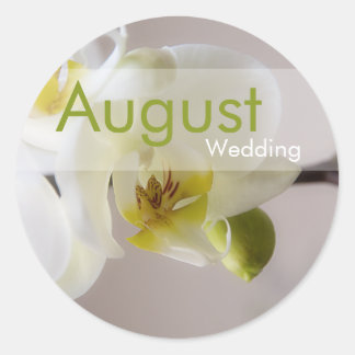 Rond Orchid blanc ・ Sticker Mariage août
