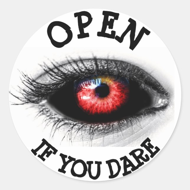 Rond Ouvrez si vous osez, Sticker Eyeball effrayant (Devant)