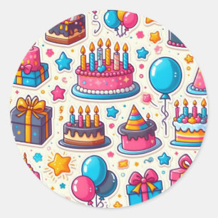Rond Pack Sticker Festival Anniversaire"