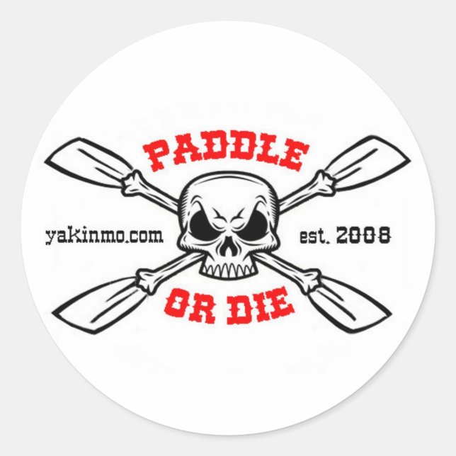 Rond Paddle ou mourir Yakinmo.com Sticker (Devant)