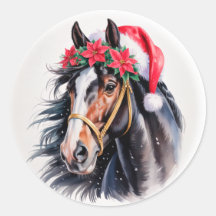  Paint Horse Christmas Sticker