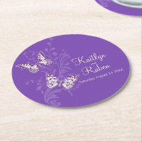 papillons d'art mariage dessous de verre en papier