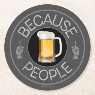 Rond Parce que les gens (bière) Dessous de verre de pap