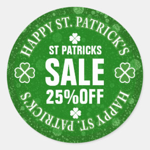 Rond Parties scintillant verte Sticker de vente sur mes