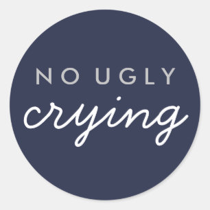 Rond Pas moche Pleurant Faveur Mariage Sticker Marine A